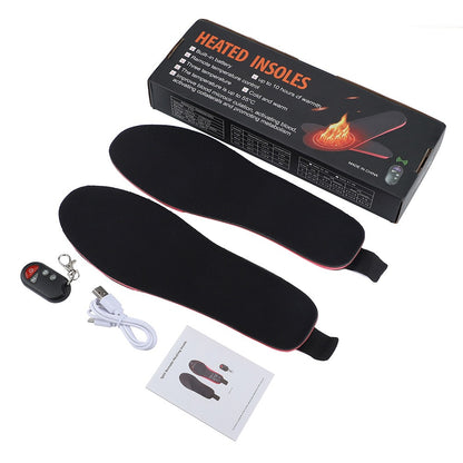 Outdoor Electric Heating Insole Male Female Same USB Charging Three Gear Wireless Remote Control Thermal Insole