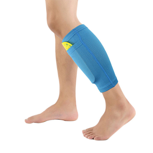 Fotball kompresjonssokk-sleeve leggskinneholder