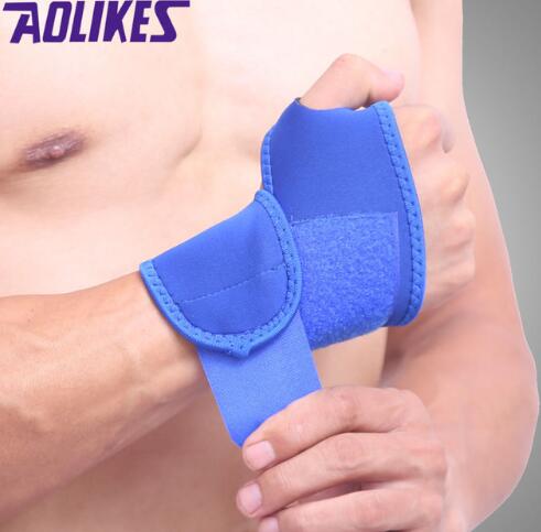 Aolikes 1pcs Sports Wristband Wrist Support Straps Wraps for Cycling Running Weight Lifting Fitness Gym Tennis Hand Bands