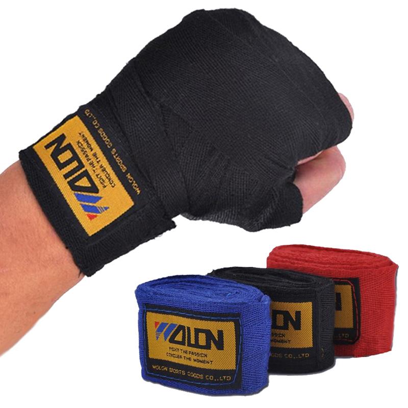 Aolikes 2pcs/roll Width 5cm Length 2.5M Cotton Sports Strap Boxing Bandage Sanda Muay Thai MMA Taekwondo Hand Gloves Wraps Boxeo