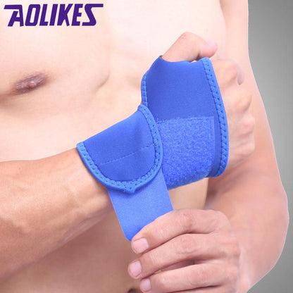 Aolikes 1pcs Sports Wristband Wrist Support Straps Wraps for Cycling Running Weight Lifting Fitness Gym Tennis Hand Bands