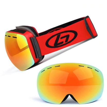 Skibriller Dobbellags UV Anti-dugg Stor skimaske Briller Ski Snø Snowboardbriller Herre Dame Skibriller