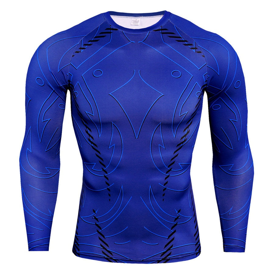 Long Sleeve Compression Shirt Men Quick Dry Gym T-Shirt Fitness Sport Shirt Male Rashgard Gym Workout Traning Tights For Men