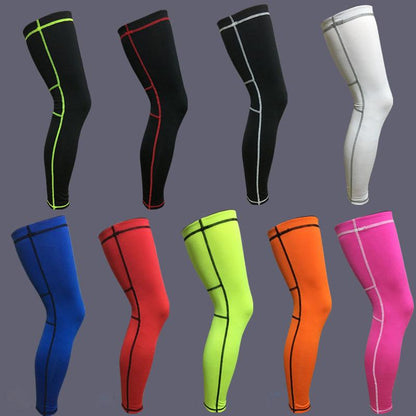 Aolikes 1Pcs Super Elastic Lycra Basketball Leg Warmers Calf Thigh Compression Sleeves Knee Brace Football/Soccer Volleyball Cycling 9 Colors
