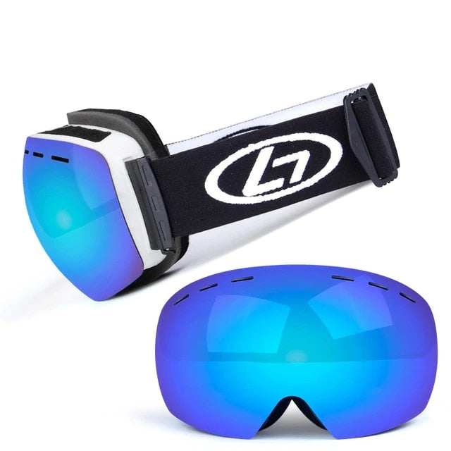 Skibriller Dobbellags UV Anti-dugg Stor skimaske Briller Ski Snø Snowboardbriller Herre Dame Skibriller