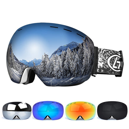 Ski Goggles Double Layers UV Anti-fog Big Ski Mask Glasses Skiing Snow Snowboard Goggles Men Women Ski Eyewear