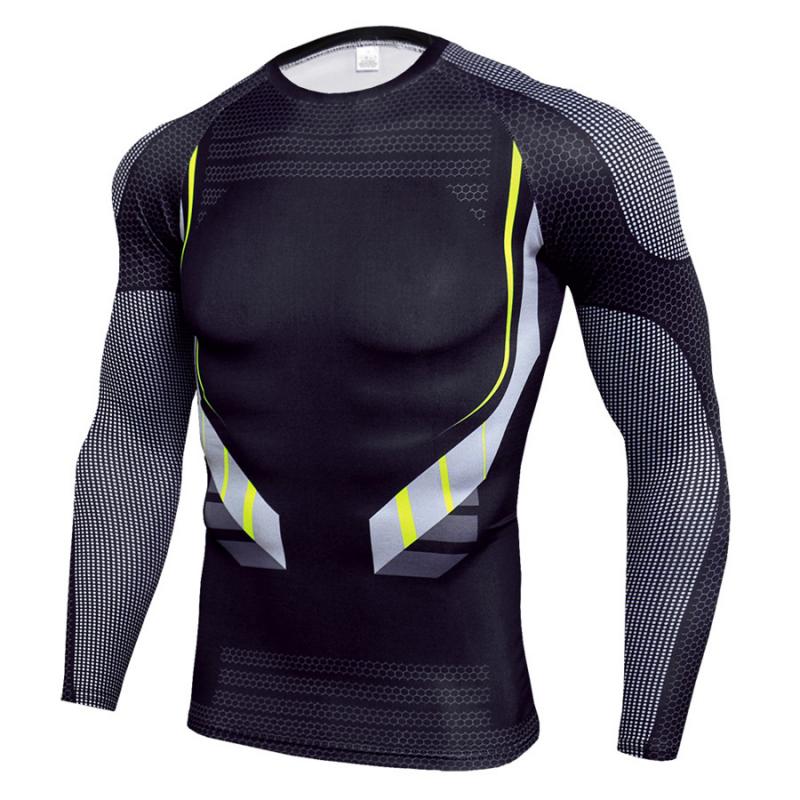 Long Sleeve Compression Shirt Men Quick Dry Gym T-Shirt Fitness Sport Shirt Male Rashgard Gym Workout Traning Tights For Men