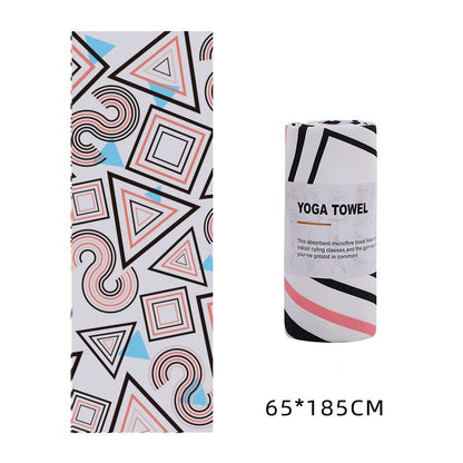 Yoga Towel 183*63cm Printed Yoga Mat Microfiber Non Slip Sweat Towel Fitness Workout Mat Cover for Pilates Gym Yoga Blankets