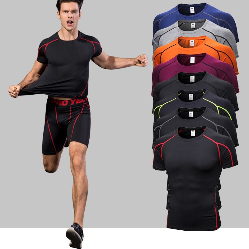 Men's Quick Dry Compression Sport T-Shirt Running Fitness Top