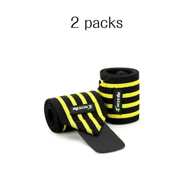 REXCHI Gym Fitness Weightlifting Bracers Powerlifting Wristband Support Elastic Wrist Wraps Bandages Brace for Sports Safety
