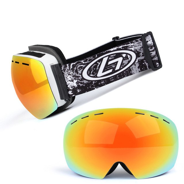 Skibriller Dobbellags UV Anti-dugg Stor skimaske Briller Ski Snø Snowboardbriller Herre Dame Skibriller