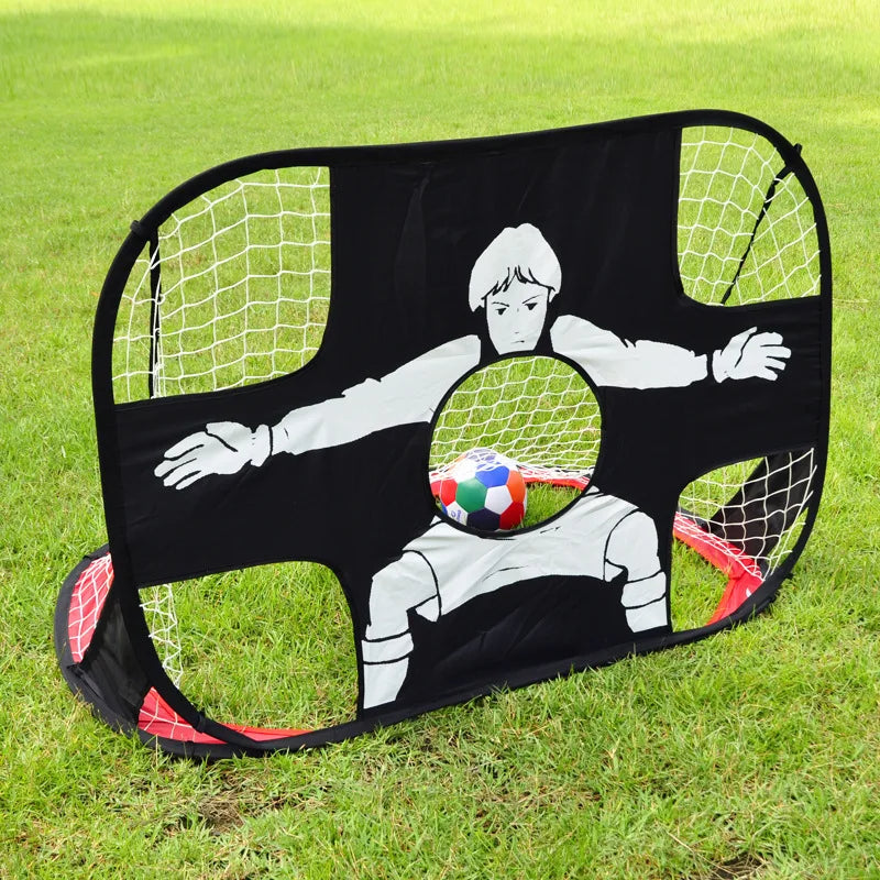 Portable Folding Football Goal Training Mini Target Net Indoor/Outdoor Training