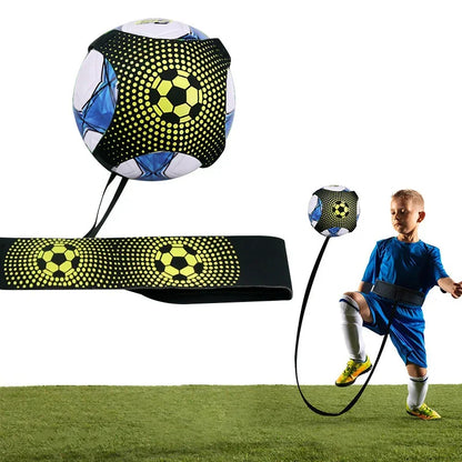 Football Ball Juggle Bag Auxiliary Circling Training Belt Set Kick Trainer Solo Football, Football Kicky-Ups Training
