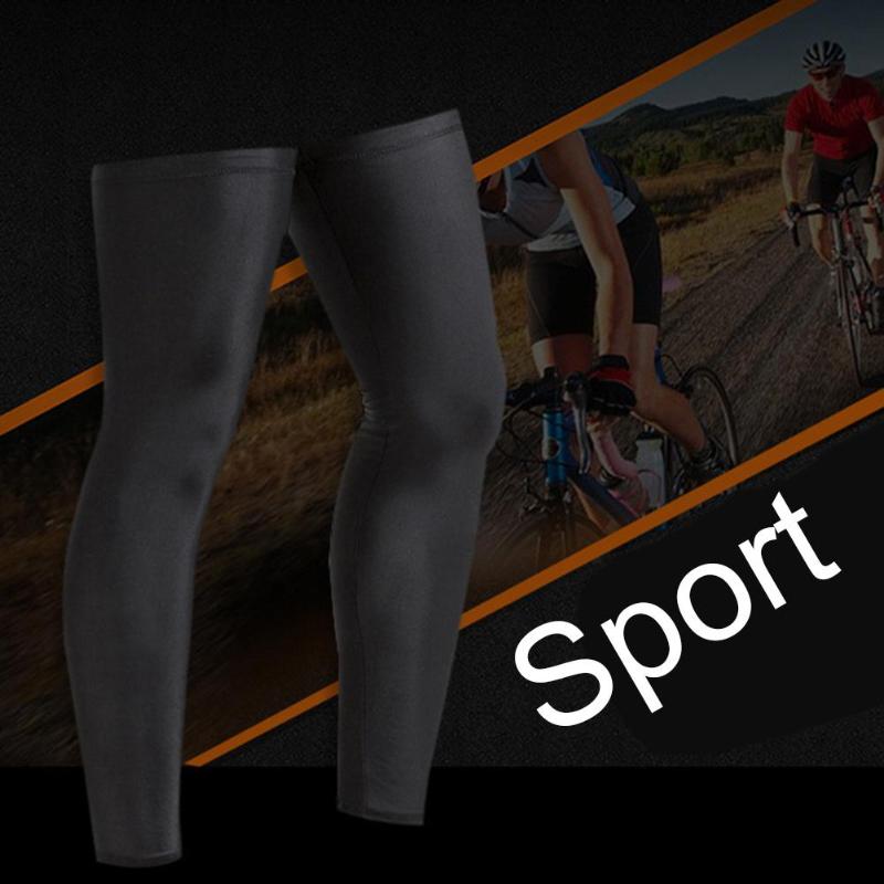 1Pair Sports Leg Sleeves UV Protection Bicycle Cycling Running Elastic Leg Warmers Knee Legwarmers Compression Full Leg Sleeve