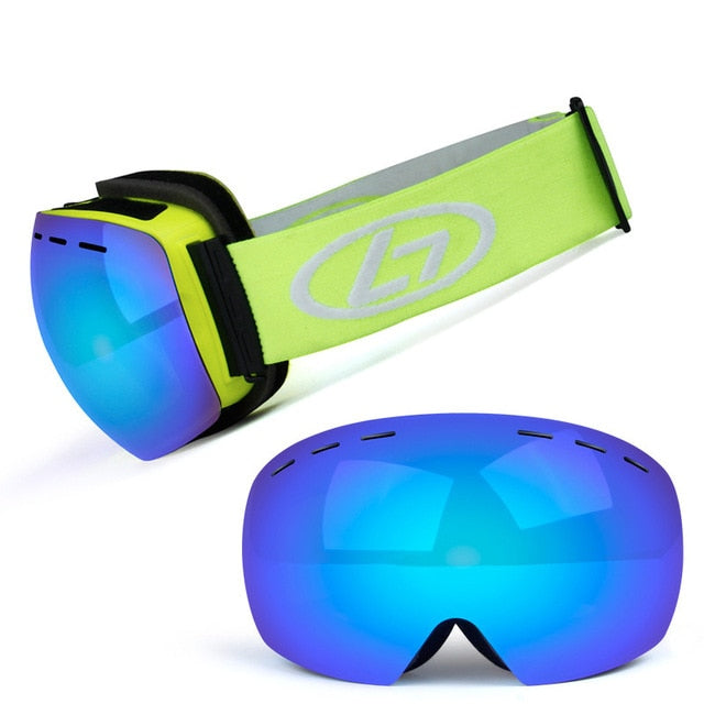 Skibriller Dobbellags UV Anti-dugg Stor skimaske Briller Ski Snø Snowboardbriller Herre Dame Skibriller