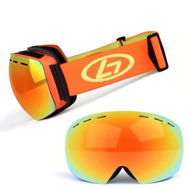 Skibriller Dobbellags UV Anti-dugg Stor skimaske Briller Ski Snø Snowboardbriller Herre Dame Skibriller