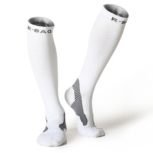 Men/Women Leg Support Stretch Sport Socks Compression Knee High Socks High-quality Runing Marathon Cycling Sock