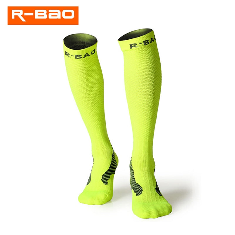 Men/Women Leg Support Stretch Sport Socks Compression Knee High Socks High-quality Runing Marathon Cycling Sock