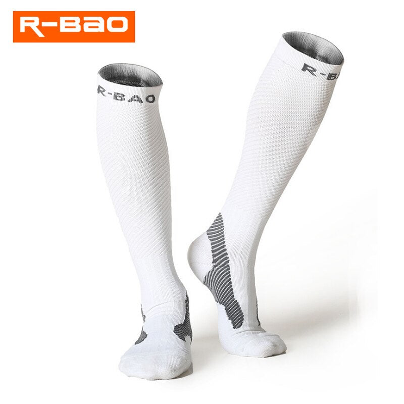 Men/Women Leg Support Stretch Sport Socks Compression Knee High Socks High-quality Runing Marathon Cycling Sock