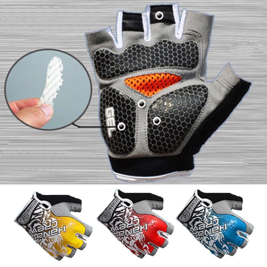 Sports 3D Gel Padded Anti-Slip Gym Fingerless Gloves